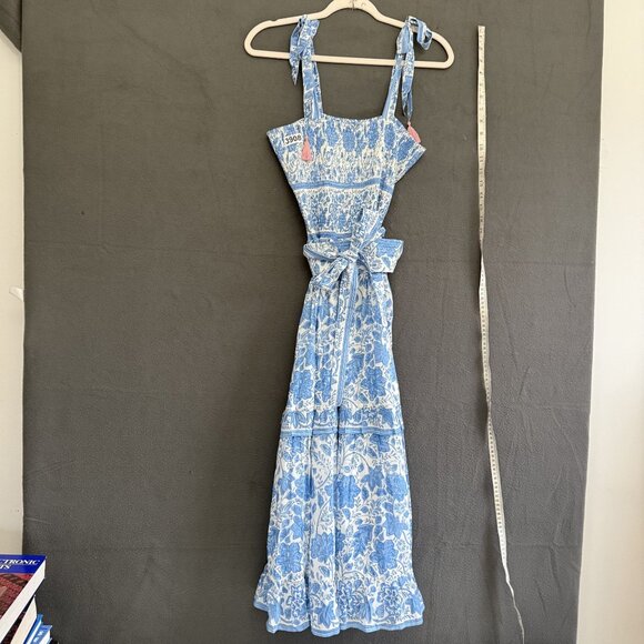 Bell by Alicia Bell Women's Soleil Midi Dress Sz L Floral Smocked Ruffle NWT - Picture 6 of 11